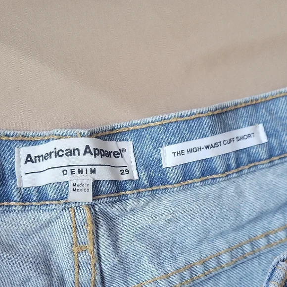 American Apparel Light Blue Jean Shorts - Picture 3 of 10